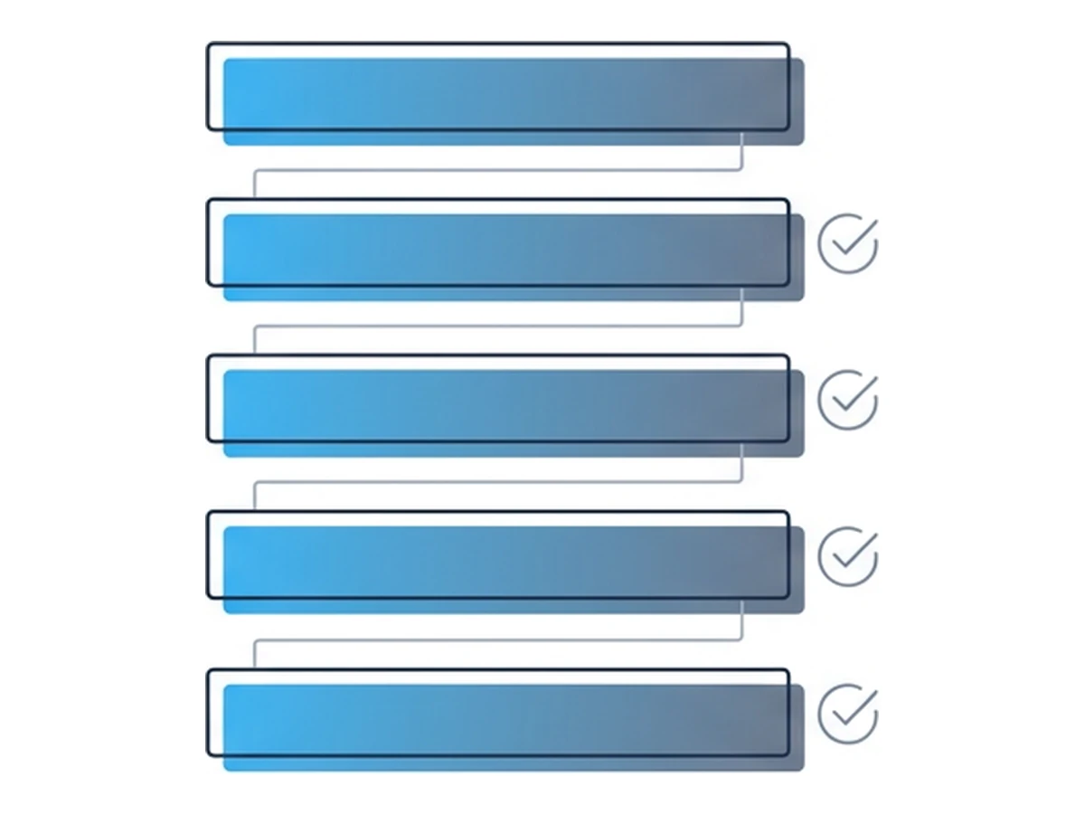 Five stacked rows of schematic domain strings, each row with a single character subtly different from the one above